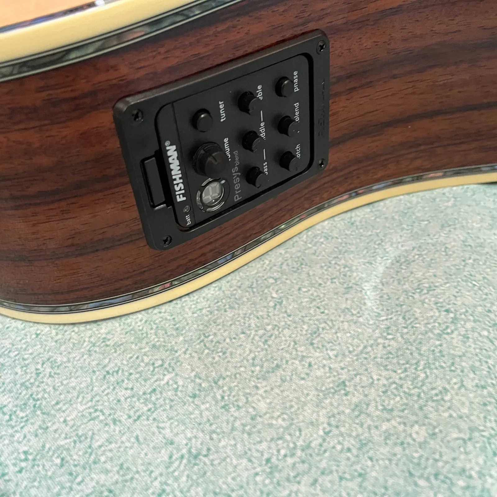 جيتار صوتي D45 مع بيك اب ترصيع أذن البحر الصلبة من خشب التنوب #4