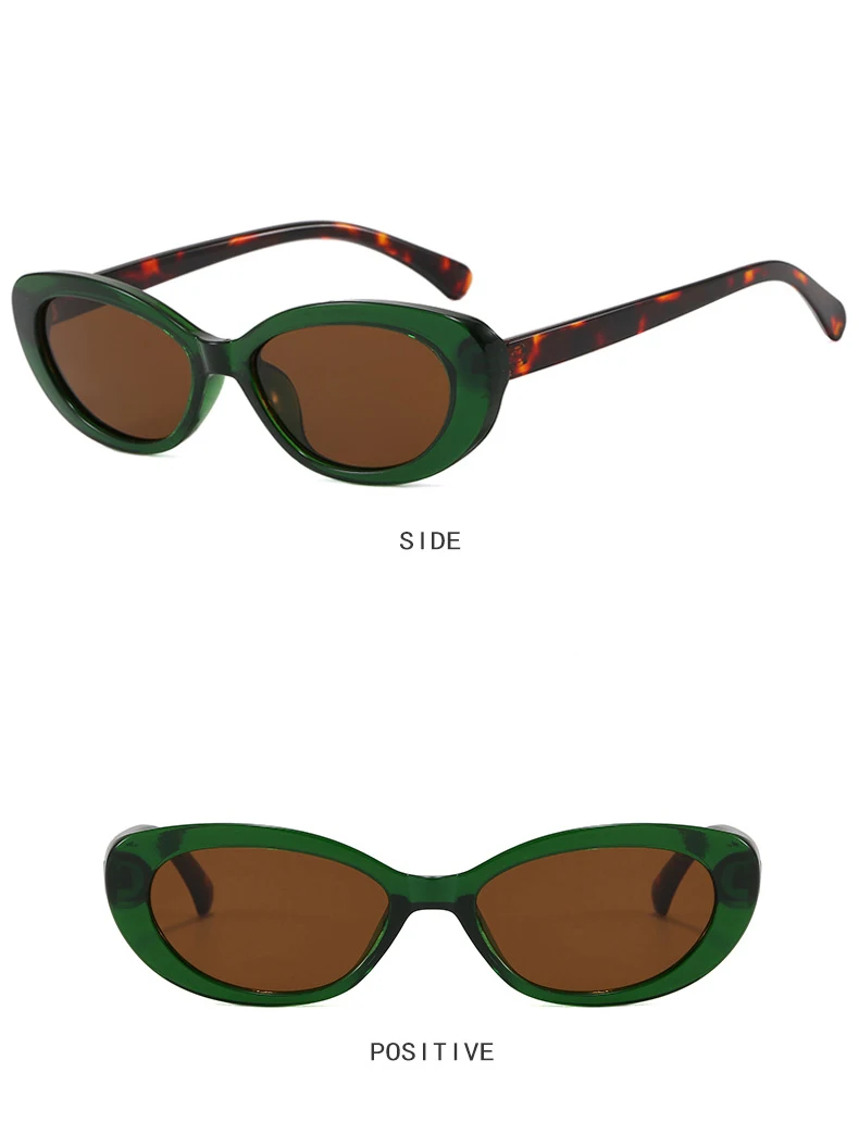 Modische ovale Sonnenbrille mit kleinem Rahmen für Damen, Retro-Leopardenmuster, Herren-Sonnenbrille, Sonnenschutz, Outdoor-Fahrbrille, UV400 – Detail 6