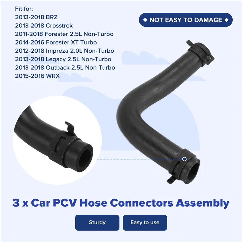 

1Set/3Pcs 11821AA660 21204AB230 11815AC360 Hose Connector For Subaru Forester Impreza Legacy WRX 2011-2018-L94A