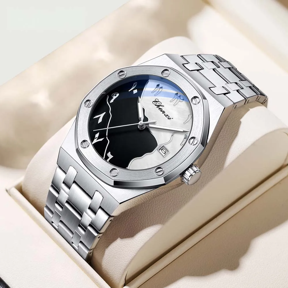 CHENXI New Men's Watch Arabic Dial Stylish Water-Resistant Quartz Wristwatch Clock  Men Gift relojes para hombres