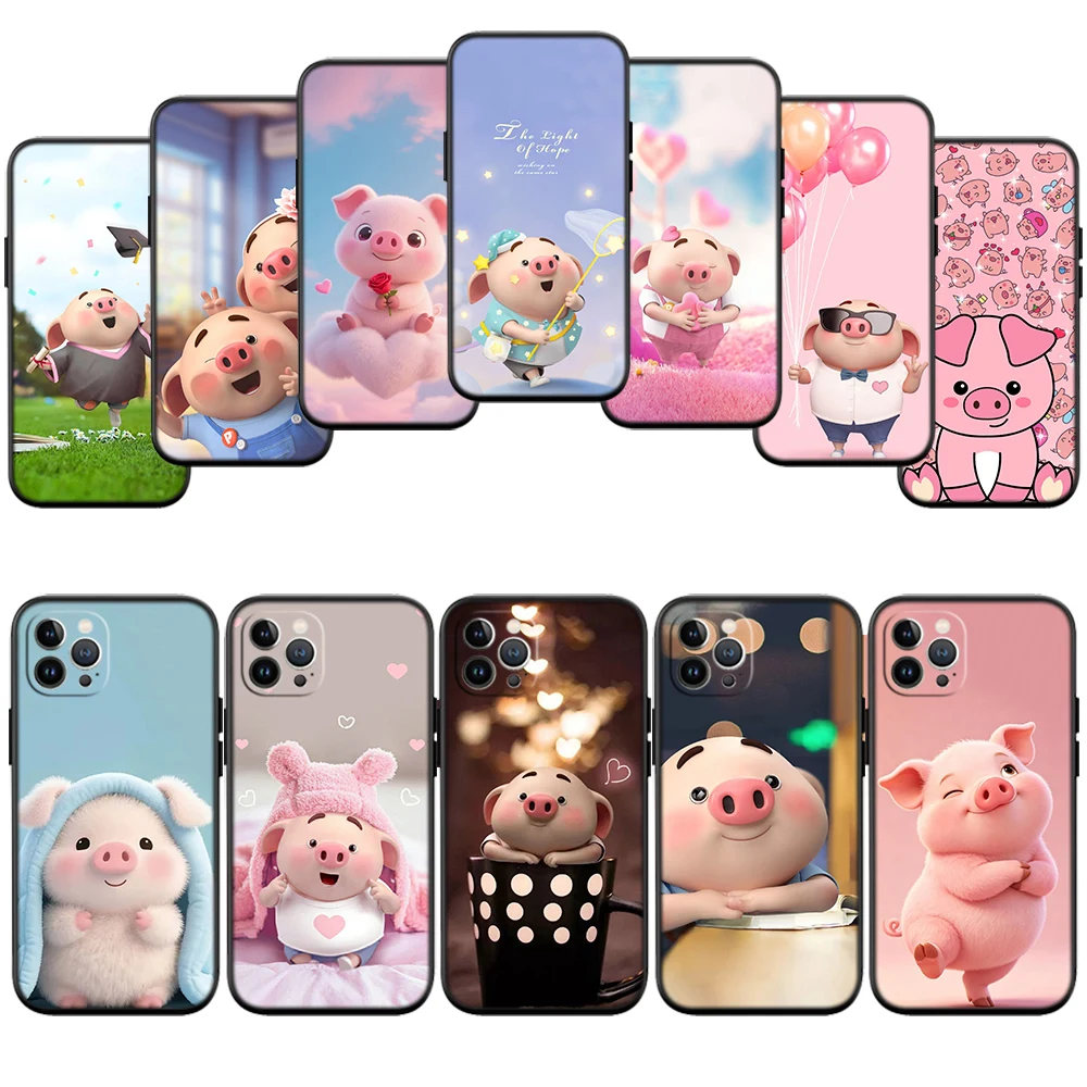 FR52 Little Pig Cartoon Phone Case for Samsung Galaxy M06 M15 M16 M35 M55 M56 A36 A42 A50 A50S A51 A52 A32 A33