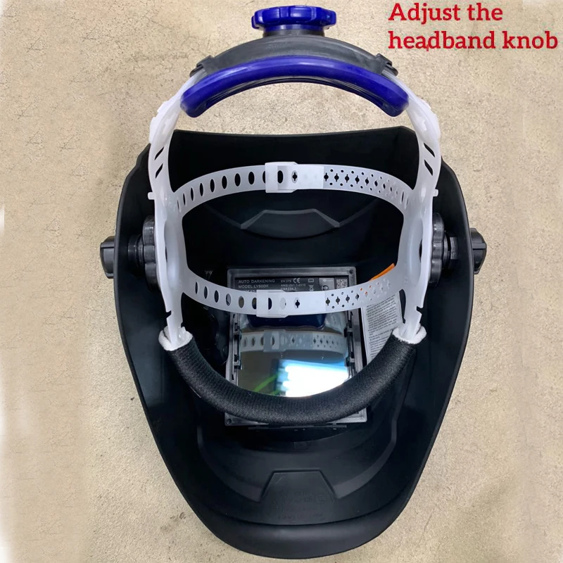 Solar Automatic Welding Helmet Auto darkening Welding Mask Lithium Battery DIN5-13 for TIG MIG 4 Arc Sensor 100x93mm Big View