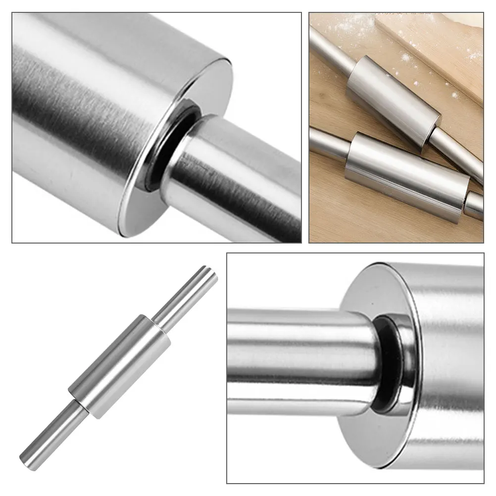

Stainless Steel Rolling Pin Smooth Dough Press For Baking Pasta Pizza Pastry Dumpling Making Kitchen Tool Multi-Use