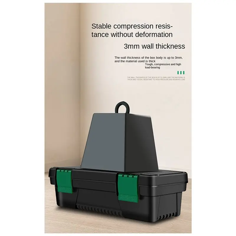 A58Z 6Pcs 10 Inch Tool Box Plastic Tool Storage Box With Handle For Carpentry And Electrician Repair Portable Tool