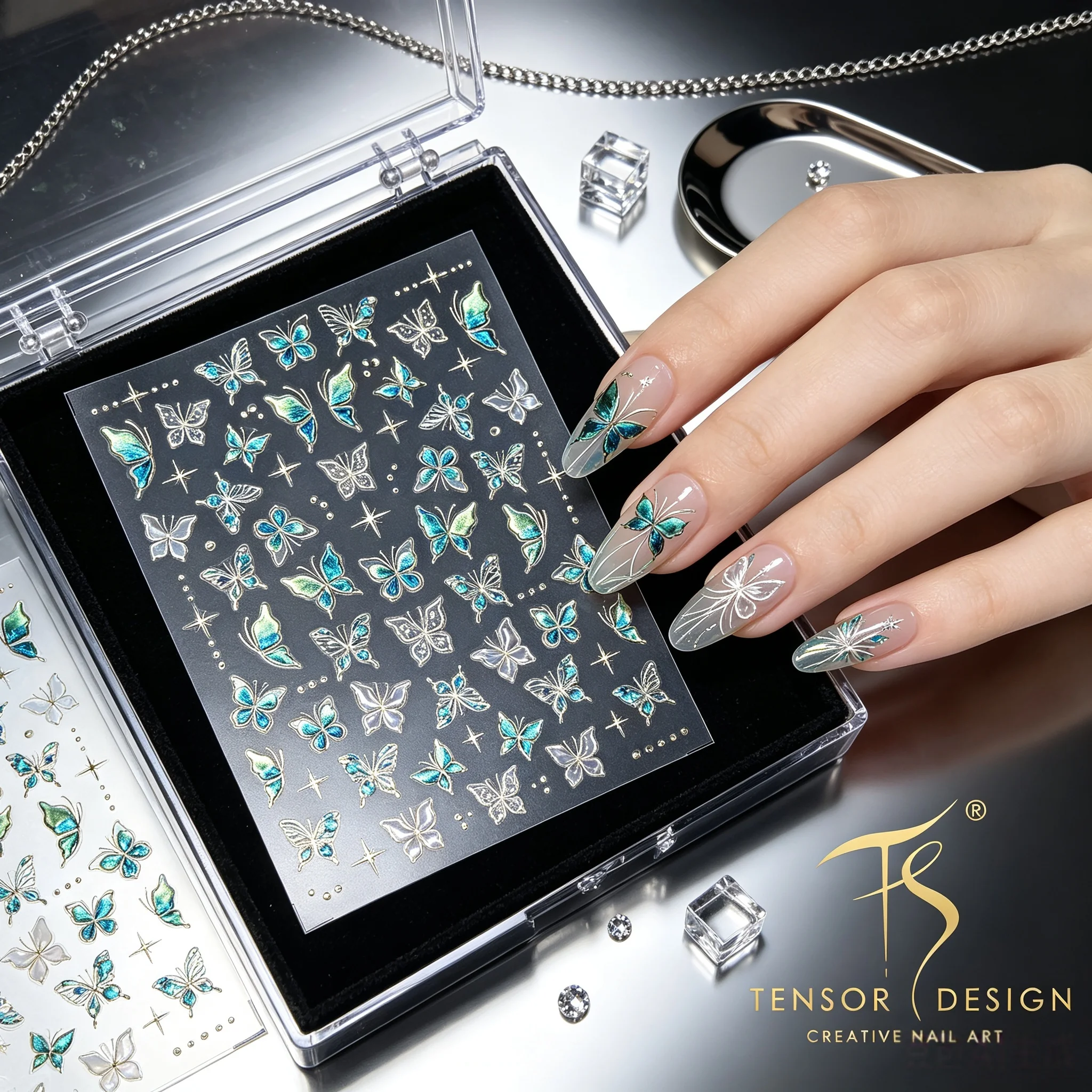 Nail Art Elegan - Autocollants pour ongles TENSOR NAIL 3D
