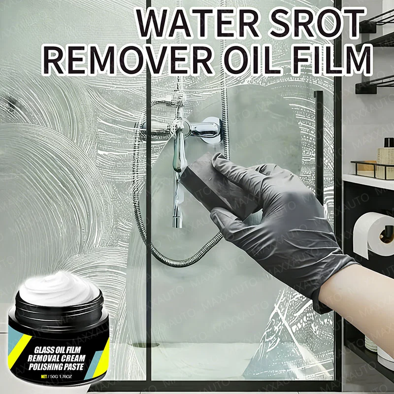 Glass Polish Coating for Kitchen Bathroom Water Stains Oil Film Removal Cleaning Car Glass Cleaning Water Repellent Anti Rain