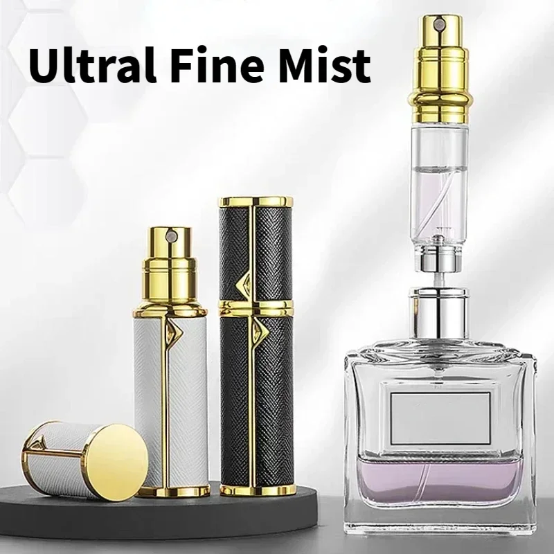 5ml Leather Perfume Bottle Refillable Perfume Atomizer for Travel Spray Bottle with Ultral Fine Fragrance Container Wholesale