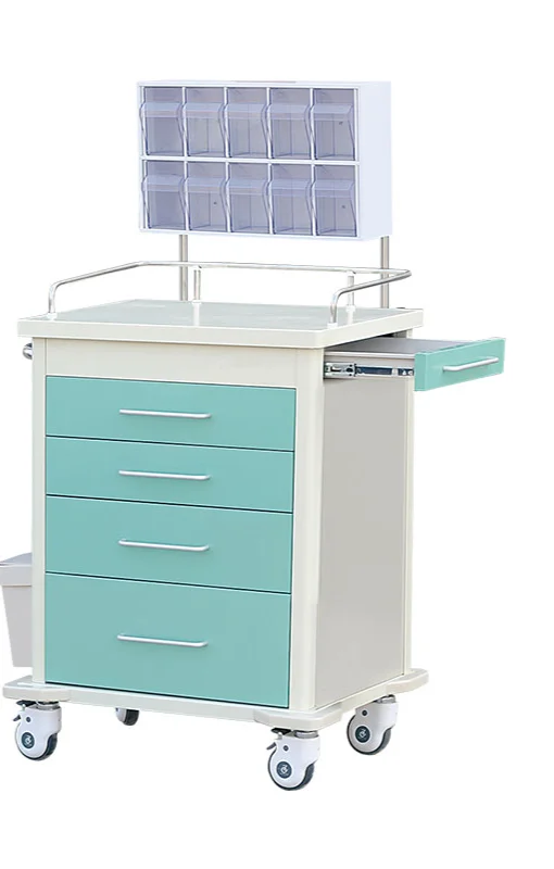 Practical For MEDICAL anesthesia cart With Comprehensive Accessories Movable Transport Medicine Clinic Car Emergency Trolley