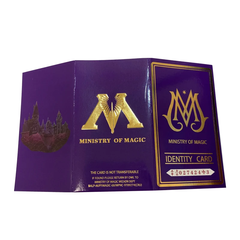 Ministry of Magic Identity card The Map of Wizarding World Cosplay Ticket Admission Letter Christmas Gifts