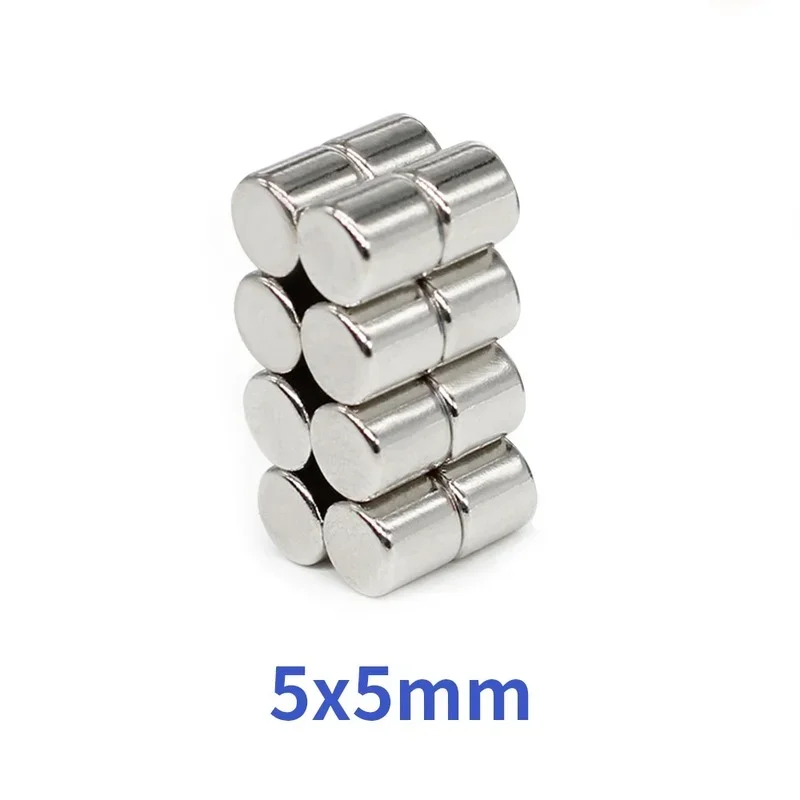 20/50/100/200/300/500/700PCS 5x5mm Round Strong Neodymium Magnet 5mm x 5mm Powerful Magnetic Magnets Permanent Magnet Disc 5*5