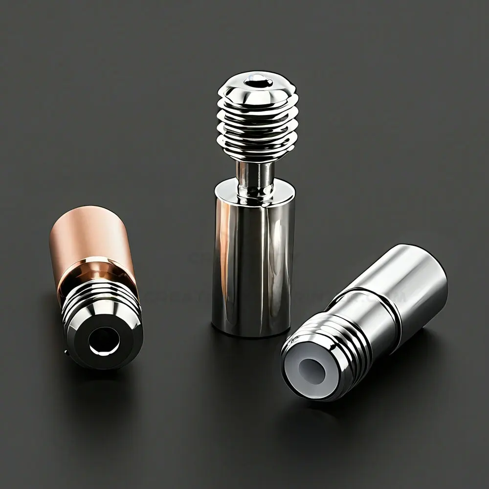 3D Printer Throat Ender-3 S1 Titanium Alloy Bi-Metal Heatbreak Sprite Extruder Copper Alloy Throat 1.75mm for Ender-3 S1 Pro