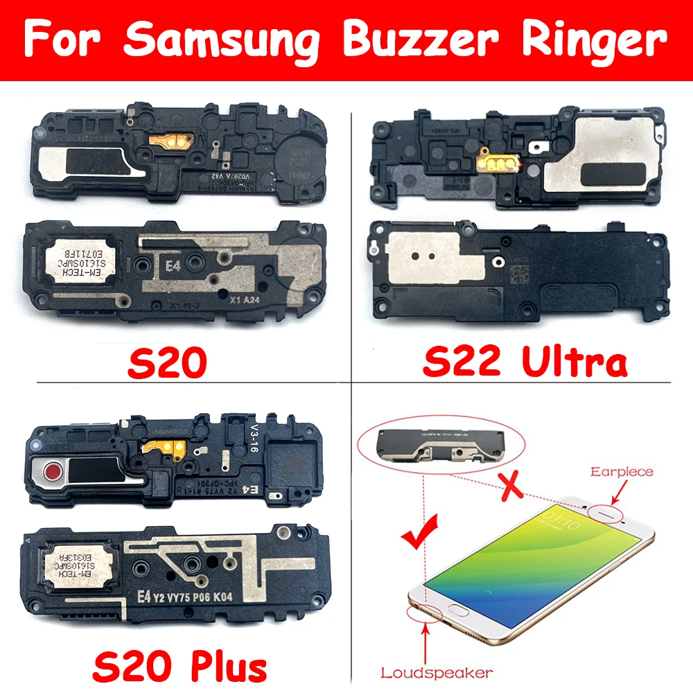 Loud Speaker For Samsung Note 8 9 20 10 Plus Note 10 Lite S20 Plus S20 Fe New Bottom Loudspeaker Buzzer Ringer Flex Cable Parts