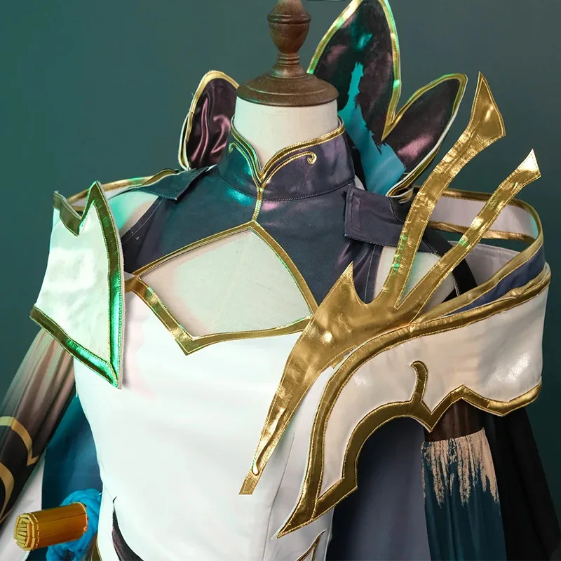 ROLECOS Game LOL الخط Xayah أزياء تنكرية LOL Xayah فستان على الطراز الصيني للهالوين ملابس نسائية مع عباءة جلد جديد