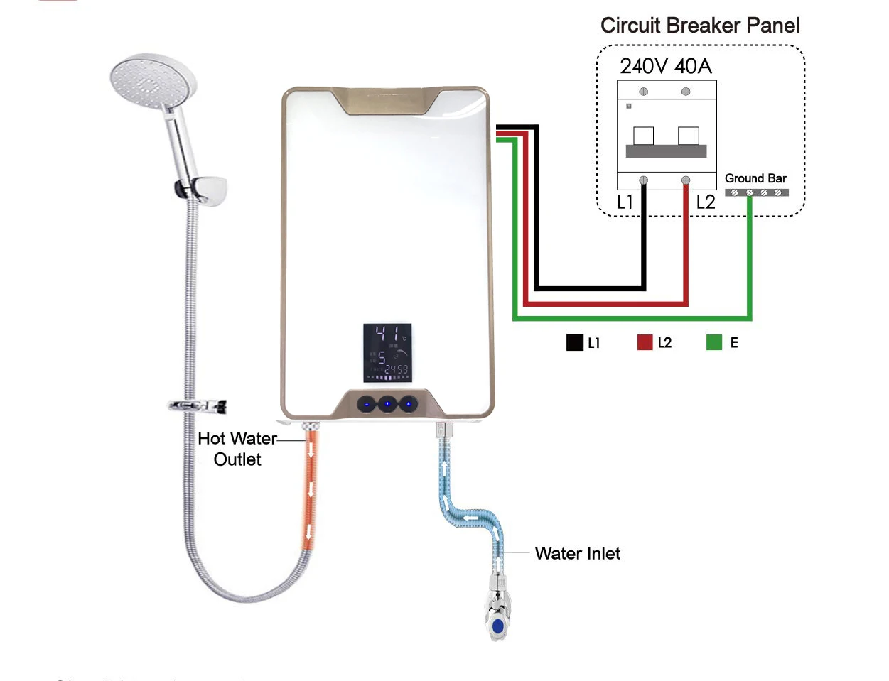 7,5kw 220 Volt Elektrische Boiler 3 Seconden Verwarming Autonome Boiler