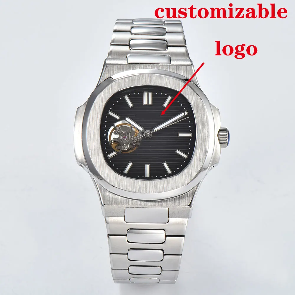 43mm watch NH38a automatic mechanical movement Hollow Watch Stainless steel shell sapphire glass waterproof watch