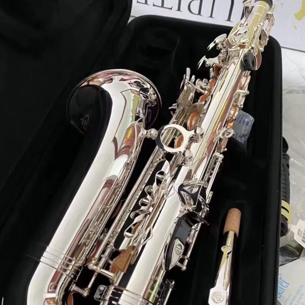 

2026 hot new Jas-700SQ Eb alto Saxophone silver plate jazz Professional sax with cloth case