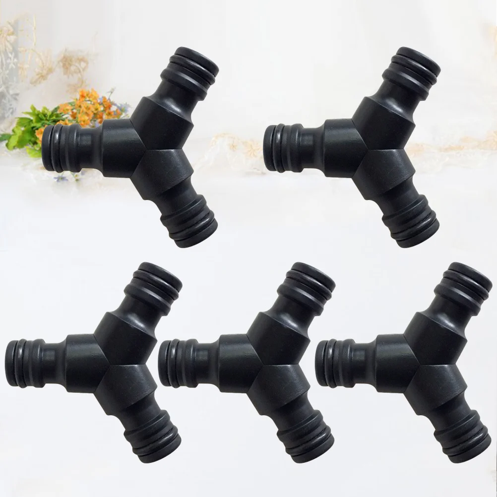 

5Pcs Three Way Quick Connector Y Shape ABS Water Hose Joint Multipurpose Garden Hose Splitter Water Pipe Fitting for Washing