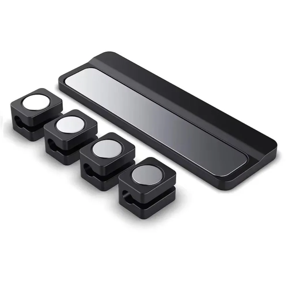 Multi-purpose Magnetic Cable Clips Adjustable Smooth Cord Holder Self-adhesive Cable Organizer for Cable Management