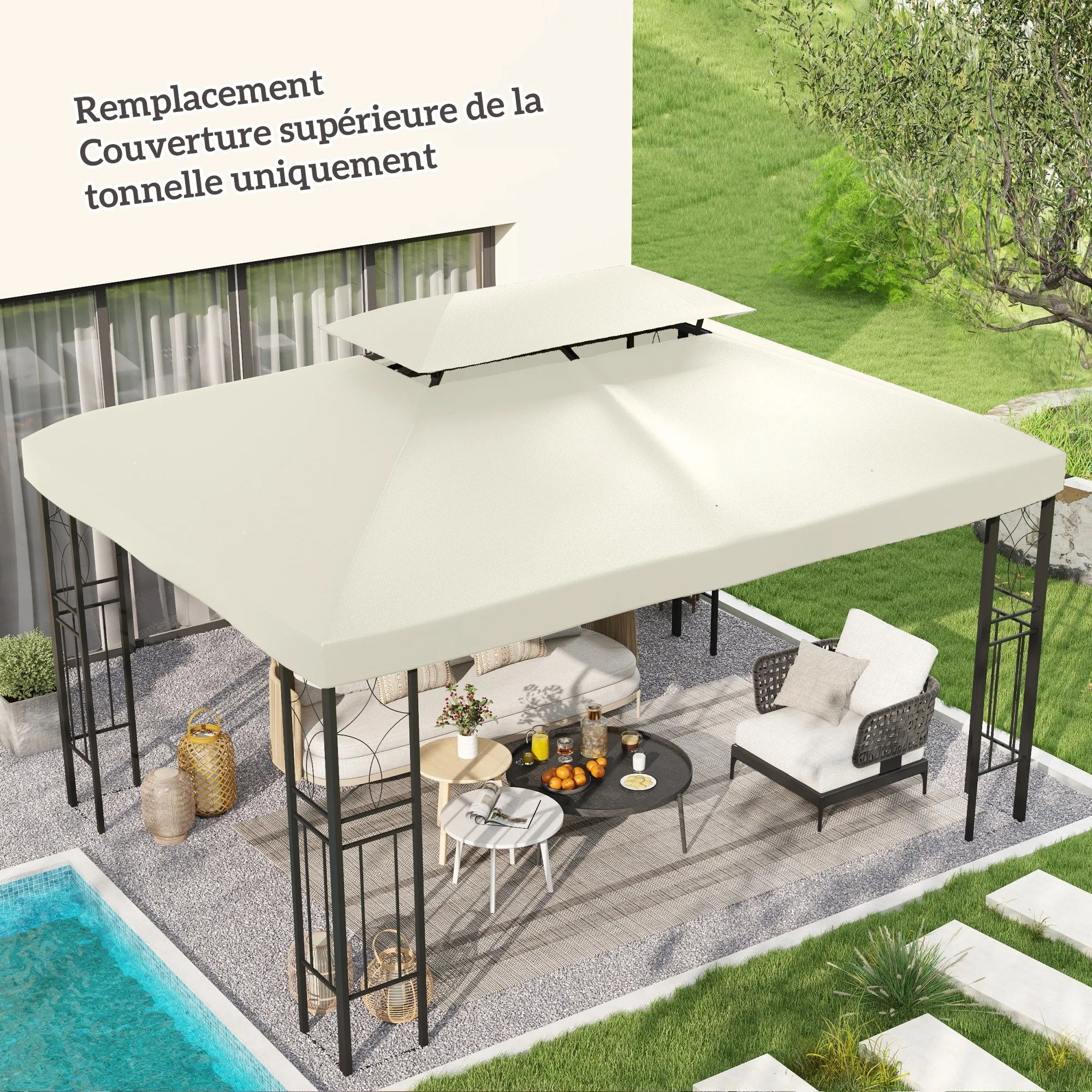Zdjęcie 7: Dach zamienny do tonelki kremowej 3 x 4 m