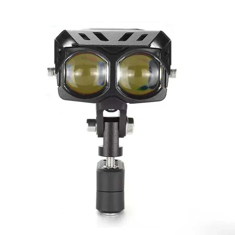 LED Motorcycle Lights Electric Vehicle External Four-Color Spotlights with Devil's Eye Modified Motorcycle Headlights