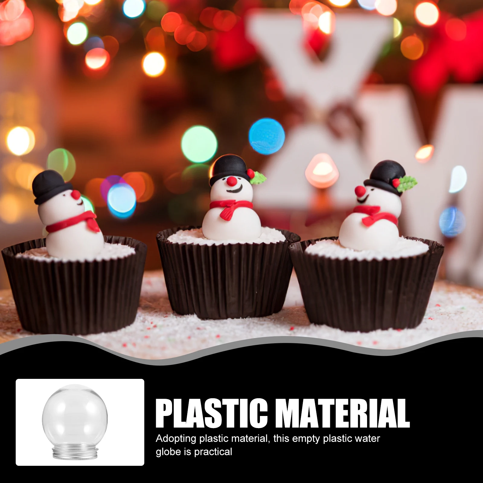 

10pcs Plastic Globes 300ml Empty Water Globes Clear Water Kits Empty Crafts Supplies Portable Washable