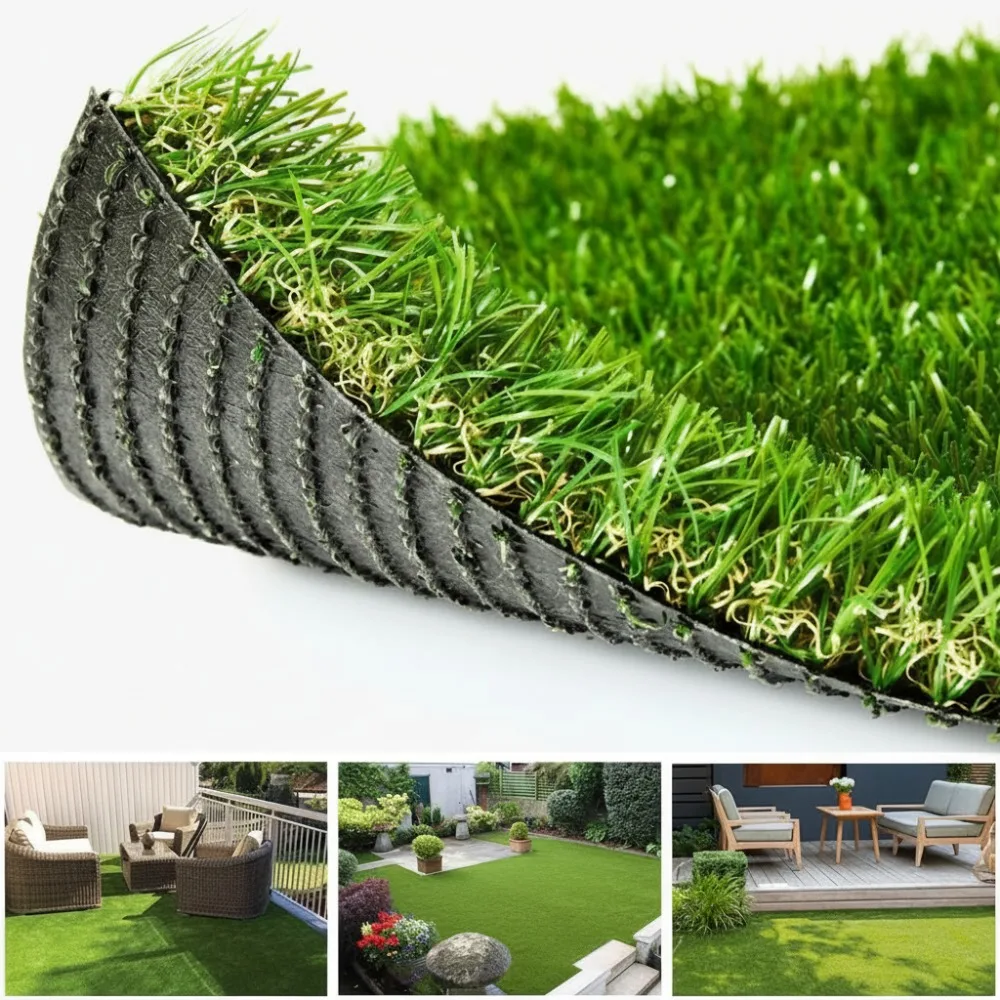 

Realistic Artificial Grass Turf 4x6FT Pet-Friendly Outdoor Indoor Lawn Carpet for Garden Patio Balcony