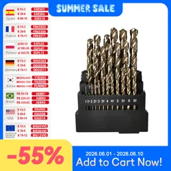 ALLSOME M42 HSS Twist Drill Bit Set 3 Edge Head 8% High Cobalt Drill Bit for Stainless Steel Wood Metal Drilling