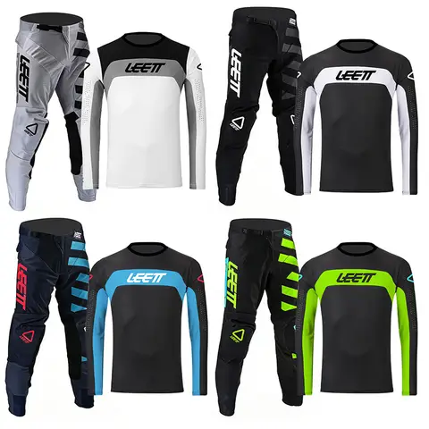 2026 leett motocross jersey and pants black blue adult man woman Enduro Off-road Name and Number customization thick racing gear