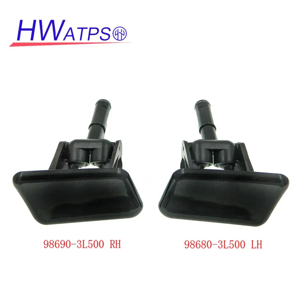 HWATPS New Pair Front Bumper Headlight Washer Nozzle Cover Cap 98680-3L500 LH 98690-3L500 RH For Hyundai Kia Azera 2010-2011