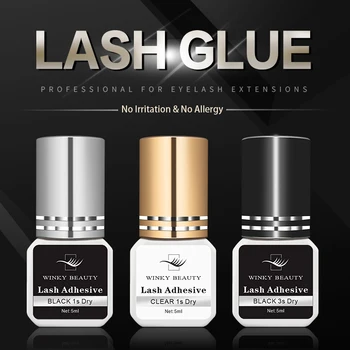 Winky Beauty 1 Secondo Asciugatura Rapida Forte Colla per Estensione Ciglia Finte Ritenzione Adesivo 5-7 Sete Colla per Ciglia di Visone a Basso Odore