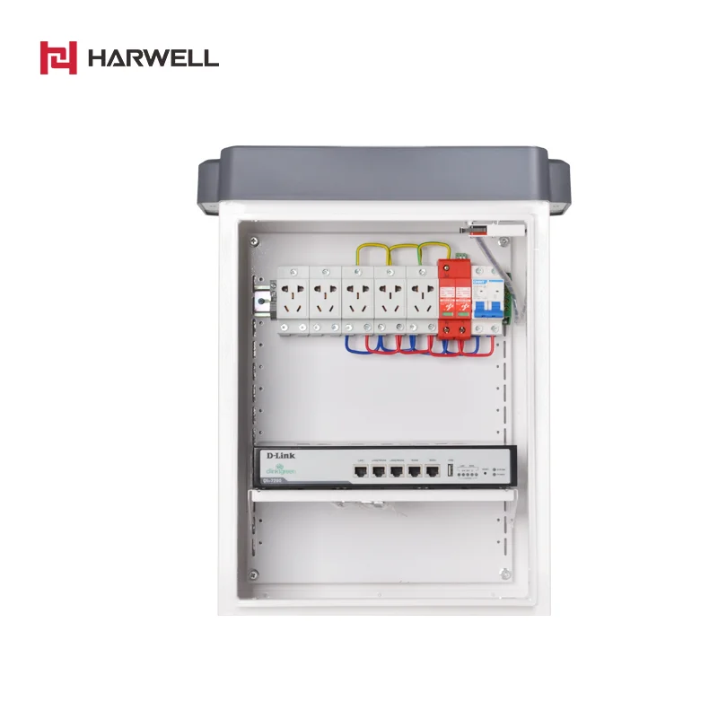 Harwell Hot Zinc Coating Street Monitoring Solar Panel SECC Metal Waterproof Outdoor Distribution Electrical Enclosure Box