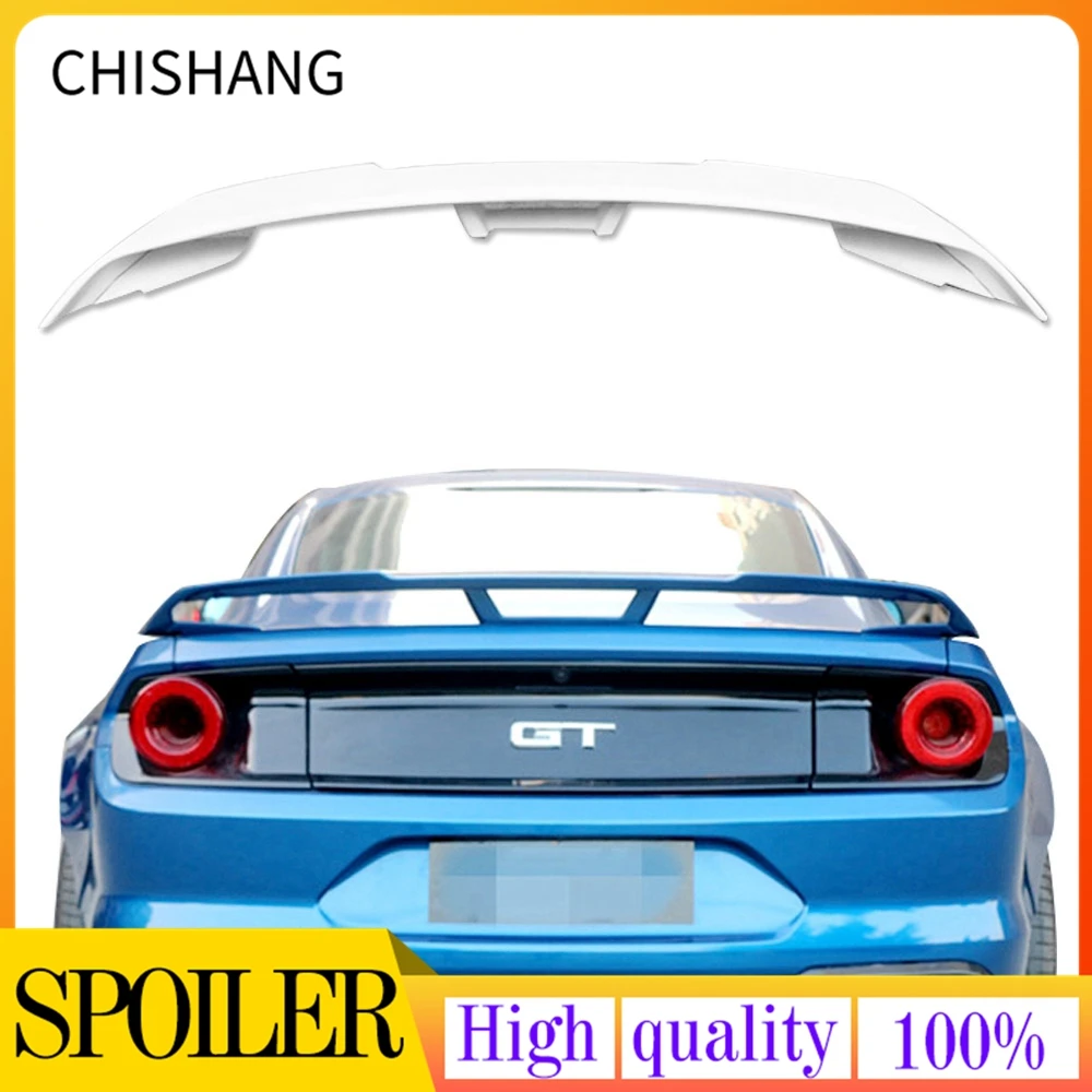 For Ford Mustang 2015 2016 2017 2018 2019 Car Styling Carbon Fiber ABS Plastic Unpainted Color Rear Trunk Wing Roof GT Spoiler