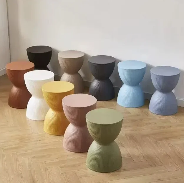 5pcs  Patterned Hourglass Stools