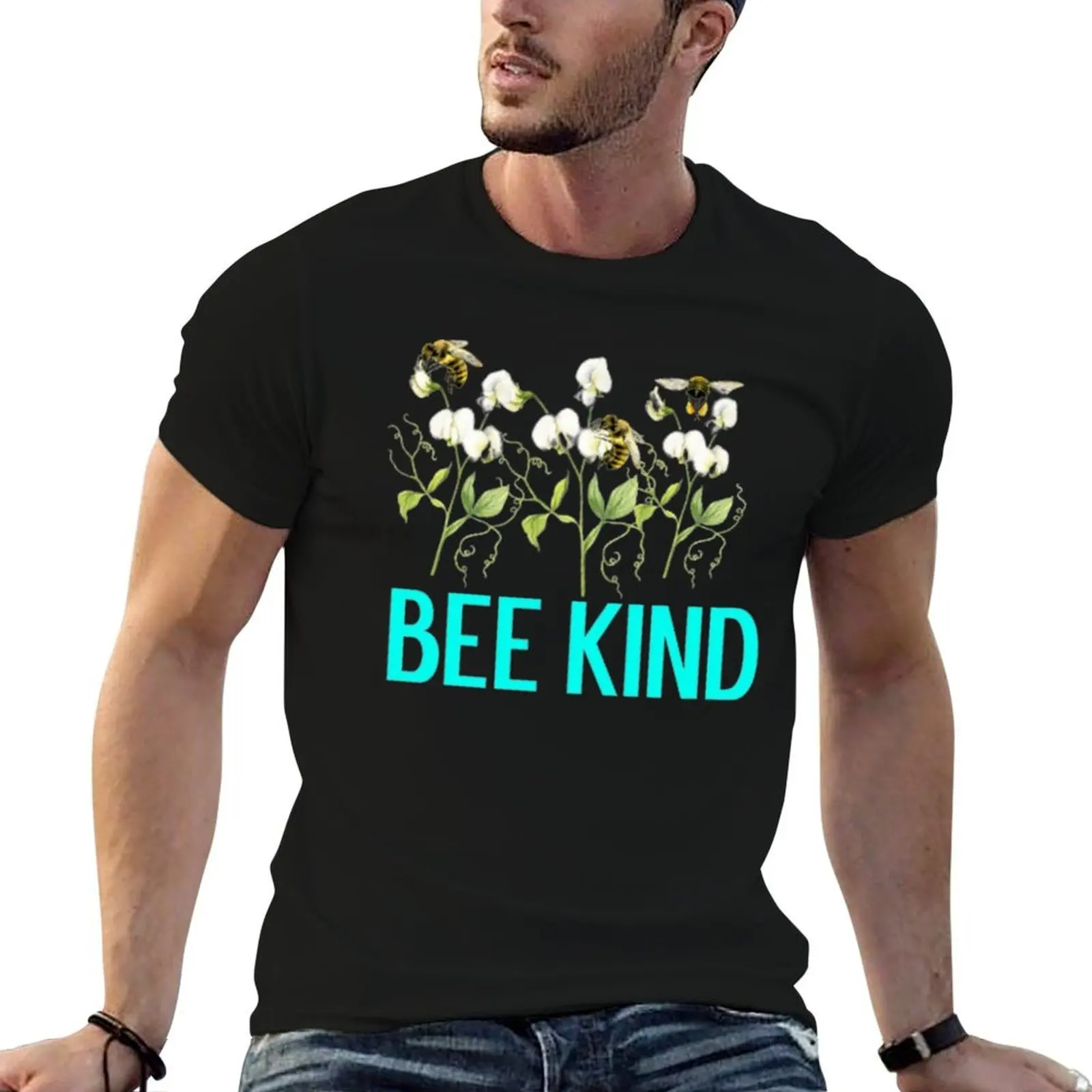 Bee Kind T-Shirt cotton t shirts high quality cotton t shirts man 100% man t shirt graphic T-shirt