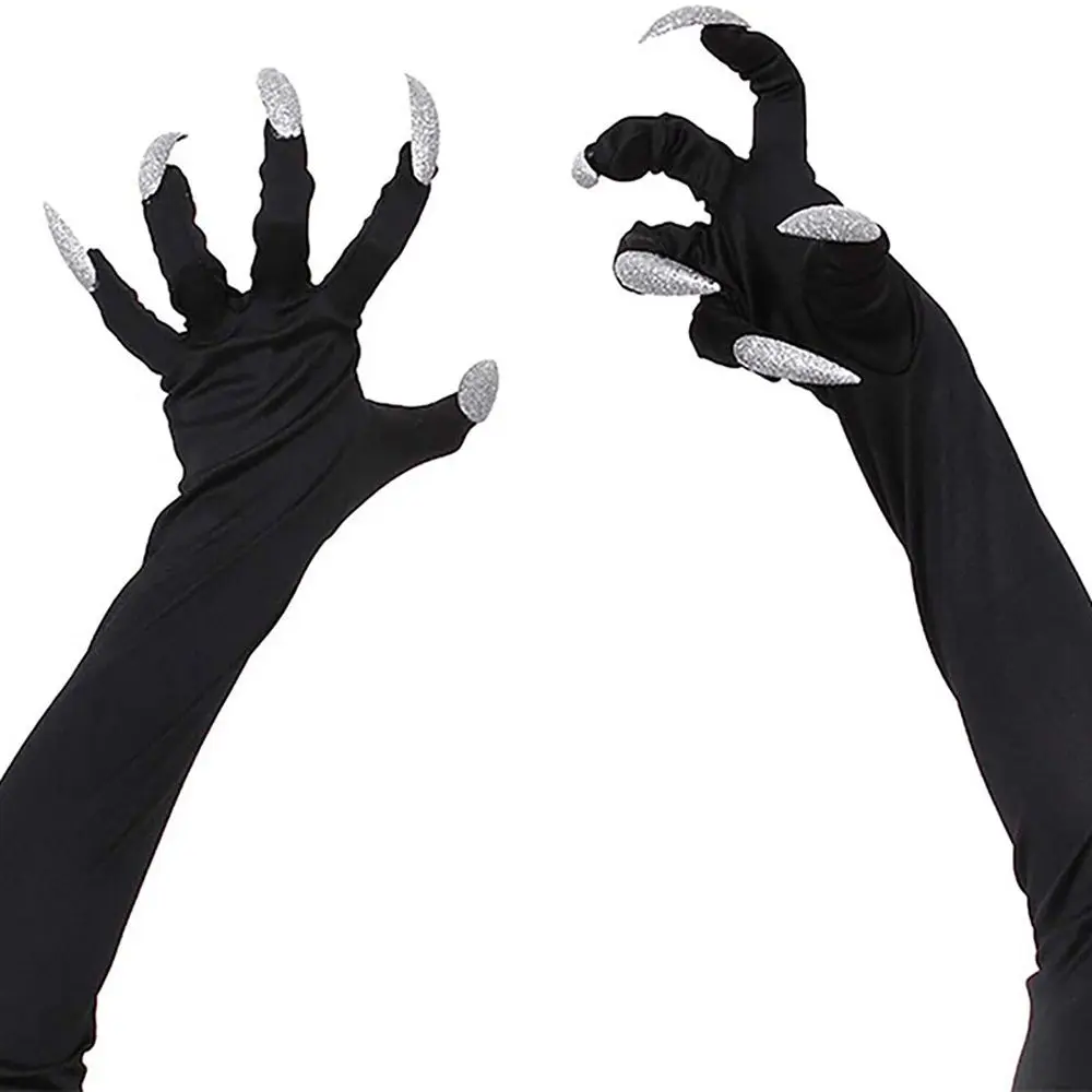 Joking Tools Cool Long Nails Dress Up Gloves Girls For Women Mittens Fancy Props Witch Cosplay Costume Halloween Cosplay Gloves