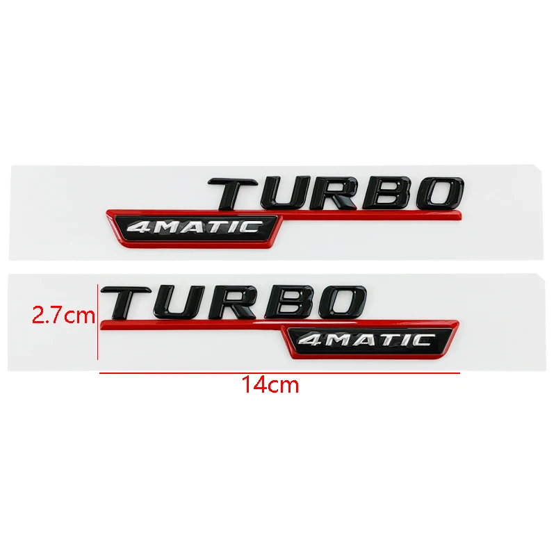 3d Auto Spatbord Turbo Amg Logo Turbo 4Matci Embleem Badge Sticker Voor Mercedes Benz A45 A35 Cla45 Gla45 Cla35 Gle53 Amg Accessoires