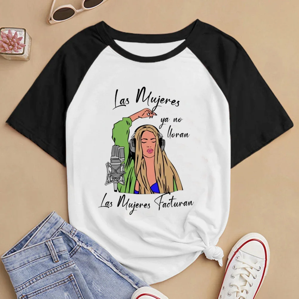 Shakira camiseta feminina gráfica grunge estética feminina cultura pop camisa retro gráfico digital harajuku universidade