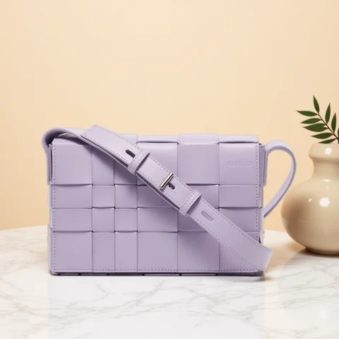 BAFELLI HANDVÄSKA 2025 NY VÄVD MODE ÄKTA LÄDER BOXVÄSKA AXELPÅSE AXELPÅSE DAM KVINNLIG LYXMÄRKE KLASSISK 8 best sales låda handväska - №4