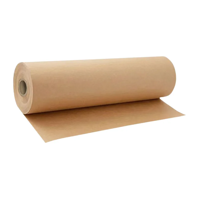 10/30/50 Meters High Strength Original Wood Pulp Brown Kraft Paper Roll Buffer Packaging Paper Roll Moisture-proof Kraft Paper