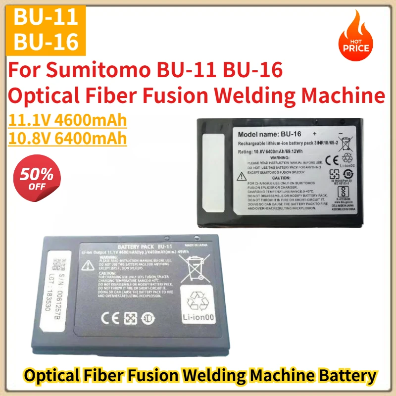 

BU-11 BU-16 High Quality Phone Battery 10.8V 6400mAh for Sumitomo BU-11 BU-16 Optical Fiber Fusion Welding Machine Battery