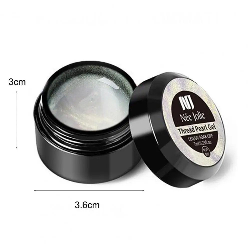 เจลเธรดเจลเคลือบเงาเล็บกึ่งโปร่งใสแบบพกพามีสไตล์