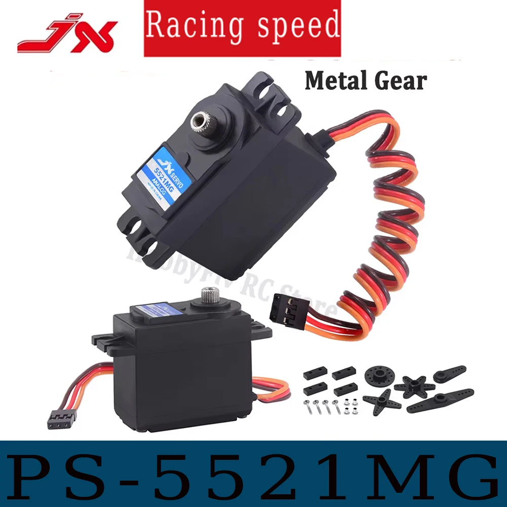 JX Servo PS-5521MG 20KG Coppia elevata Metal Gear Standrd Servo analogico per Rc Auto Robot Aereo Servo Modelli RC Pezzi di ricambio