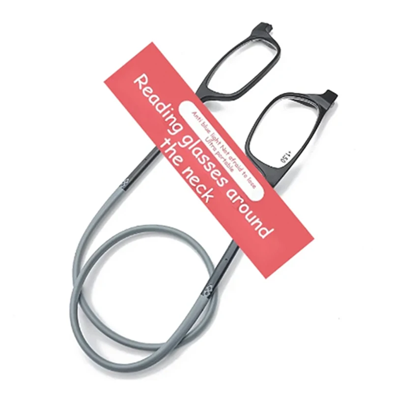 

Portable magnetic reading glasses that can be hung around the neck with adjustable lanyard for men and women