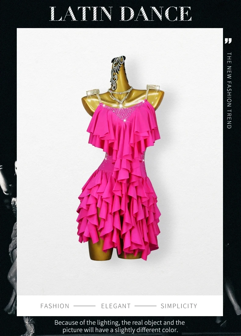 Latein-Tanzkostüm für Mädchen, Sportkleid, Damen-Partykleid, Abendkleid, sexy Anzug, Ballkleid für Frauen, 2026 Partys, Übungskleidung, Bühnen-Samba-Kleidung – Detail 2