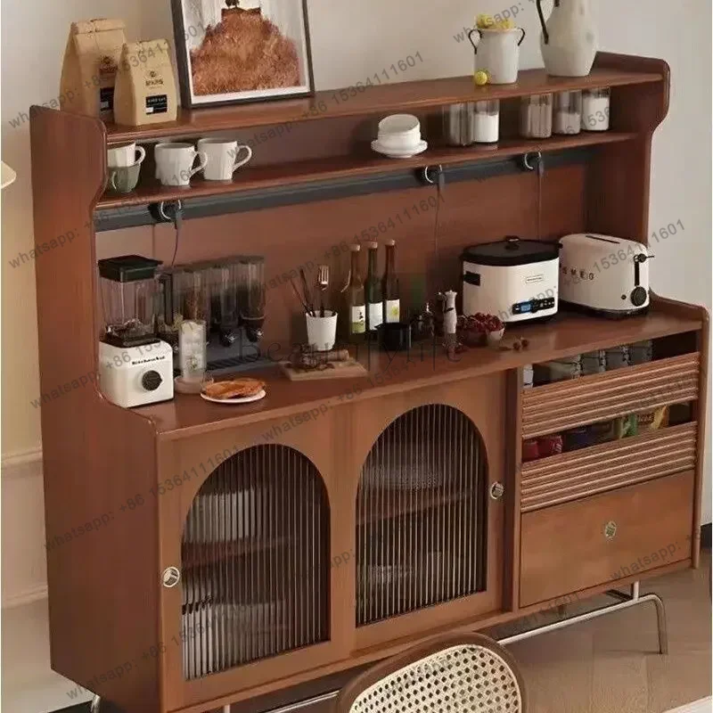 ld Nordic  Sideboards Integrated Storage Wall Locker Retro Coffee Cabinet Multi-functional Living Room Rack Tea Cabinet