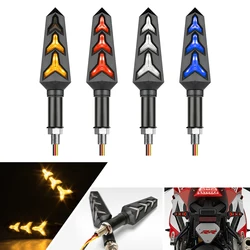 Motorcycle Turn Signal LED Lights Sequential Flowing Water Motorcycle Flash Indicator Lamp 10mm Dual-color LED Turn Signal Light