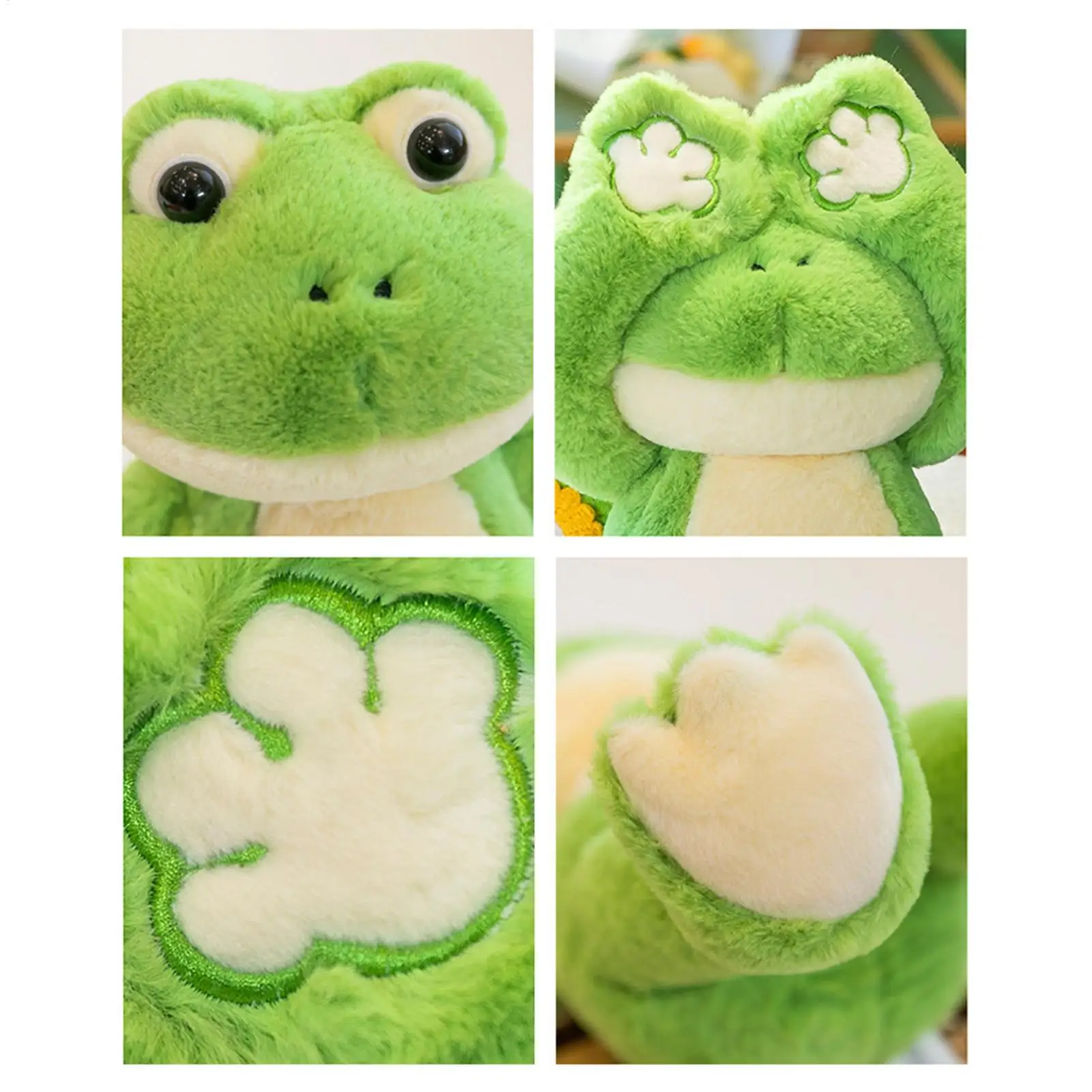 

Stuffed Animal Frog Cute Eye-Covering Magnetic Hand 13.78 Inch Frog Stuffed Animal Plush For Bedroom Living Room Game Area Couch