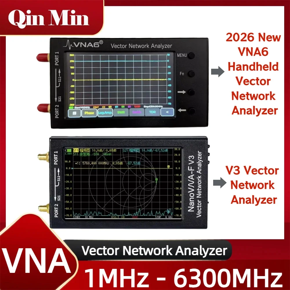 

NanoVNA-F V3 Vector Network Analyzer 1MHz-6GHz 4.3-inch display/VNA6 Vector Network Analyzer 1M-6300MHz