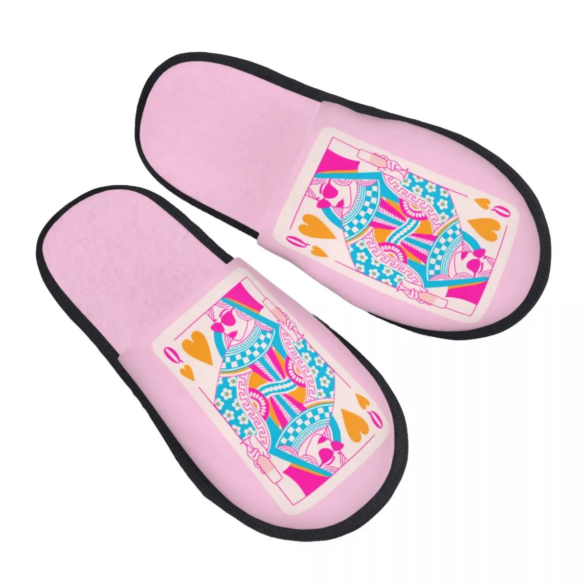 Custom Poker Guest Slippers for Hotel Women House Shoes