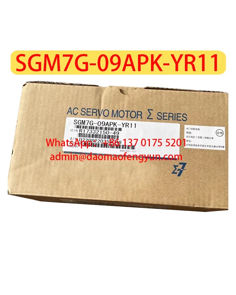 

SGM7G-09APK-YR11 Brand New Servo Motor SGM7G 09APK YR11，Fast shipping